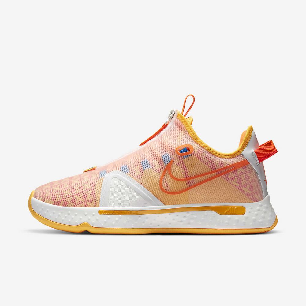 Chaussure De Basket Nike PG 4 Gatorade Orange 7684-130 Summit White/Multi-Color Femme | AZZ-34075254